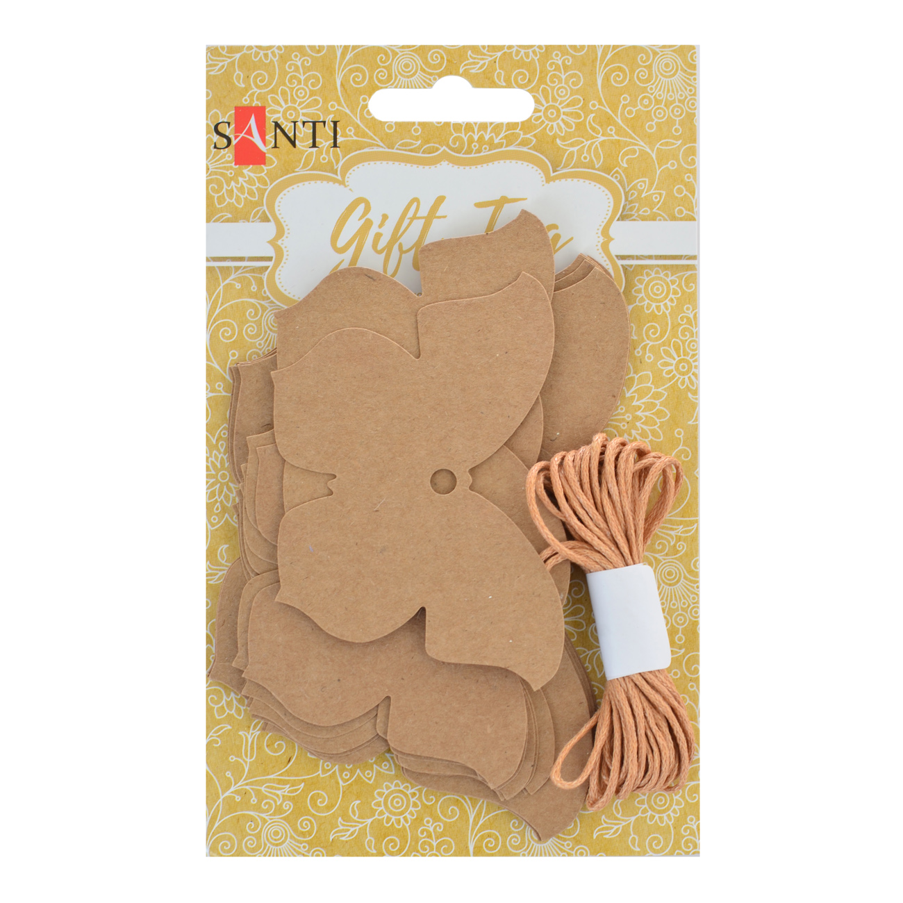 Cord for wrapping gifts "Santi" /742271/ +20 tags "Butterfly", 3m (1/10/200)