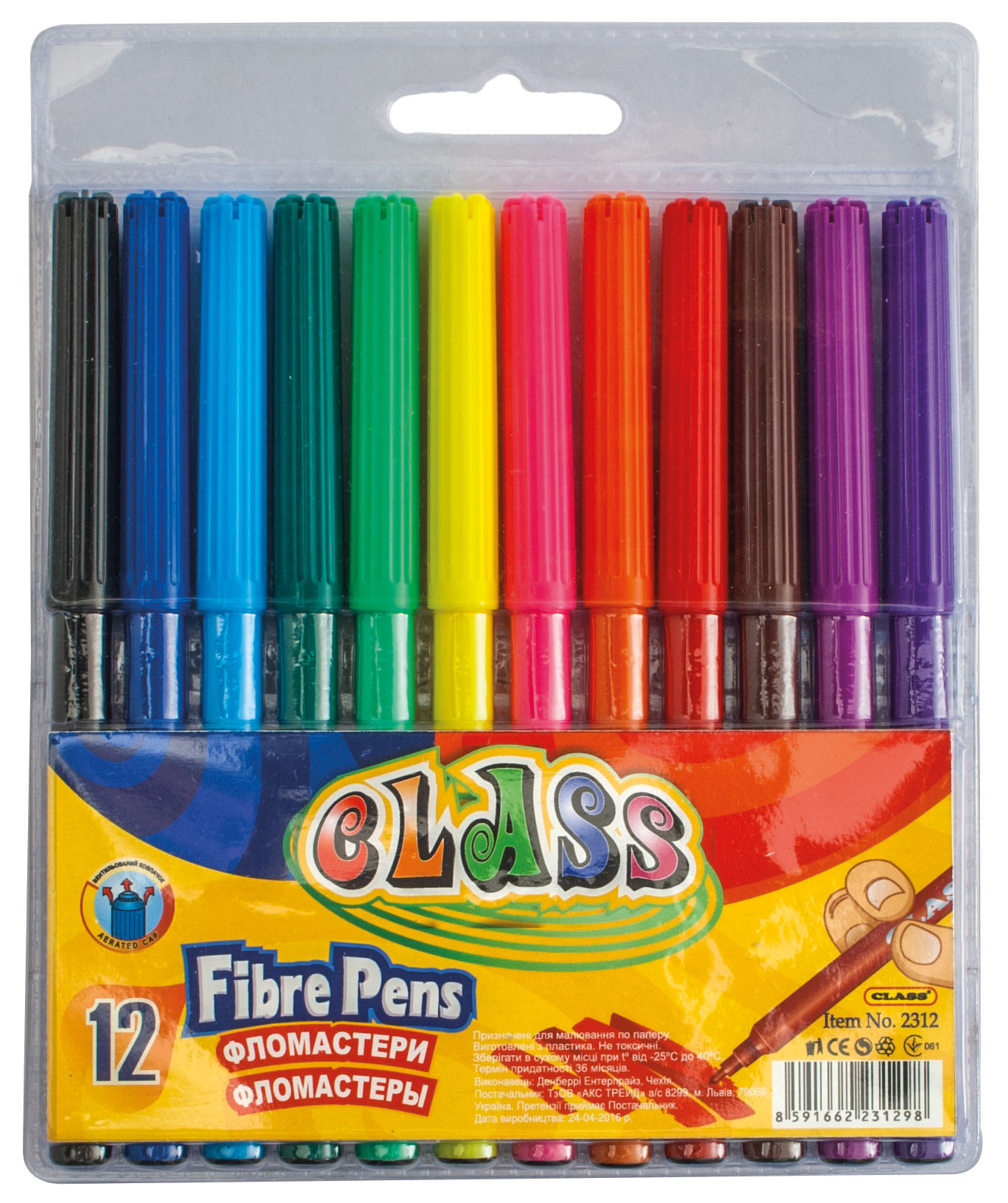 Felt-tip pens "CLASS" 12 pcs. /2312/ d:8.8 (12/192)