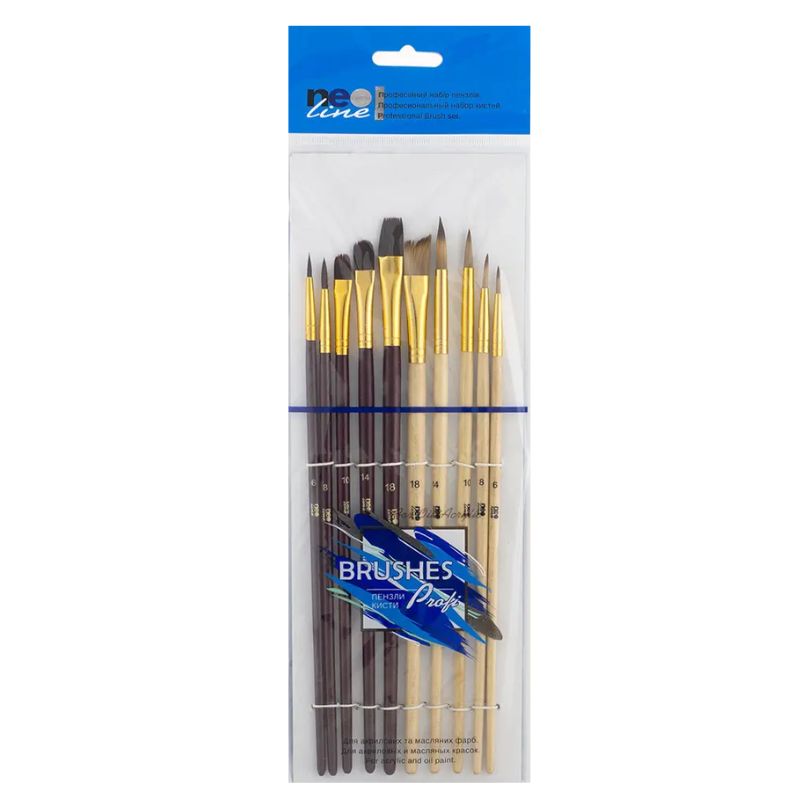 Set of brushes "Neo Line" nylon /PBS-10/ 10 pcs (1/24)