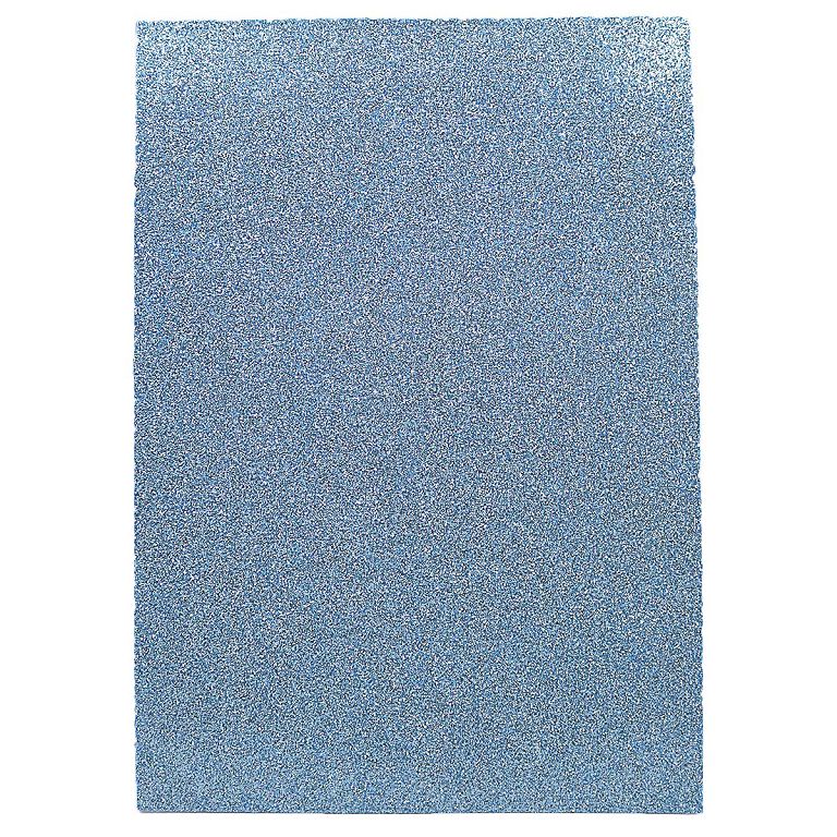 Флексика(фоаміран) "JO" /17GLKA4-071/ EVA 1,7mm A4 GLITTER з клеєм "Блакитний" 10шт/уп (1/96)