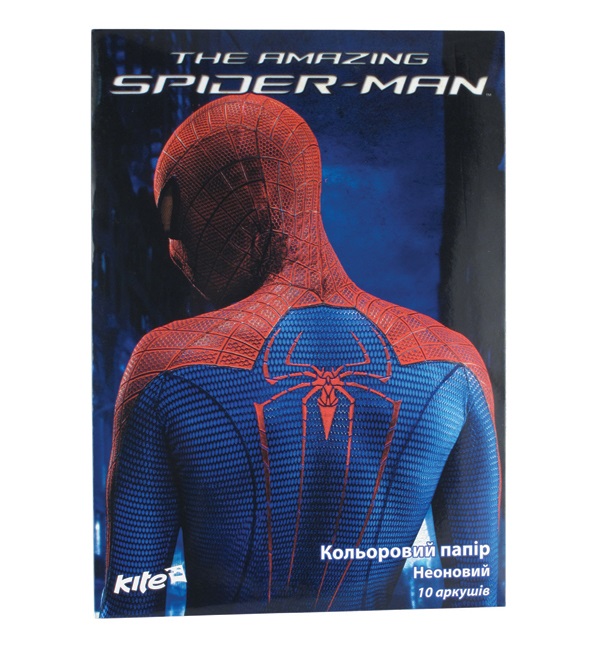 Папір кольоровий А4 "Kite" /SM13-252K/ неон Marvel.Spiderman (10арк/5кол)