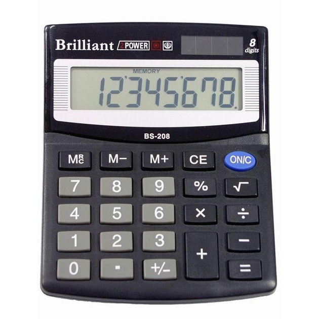 Калькулятор "Brilliant" /BS-208/ наст.  8-розр,1 пам.100*125