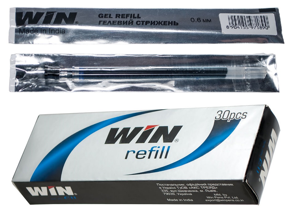Gel refill "WIN" /Gel Refill/ blue, 130mm, 0.6mm (30/150)