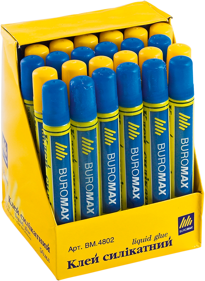 Silicate glue "BuroMAX" /BM 4802/ 50ml with sponge (36)