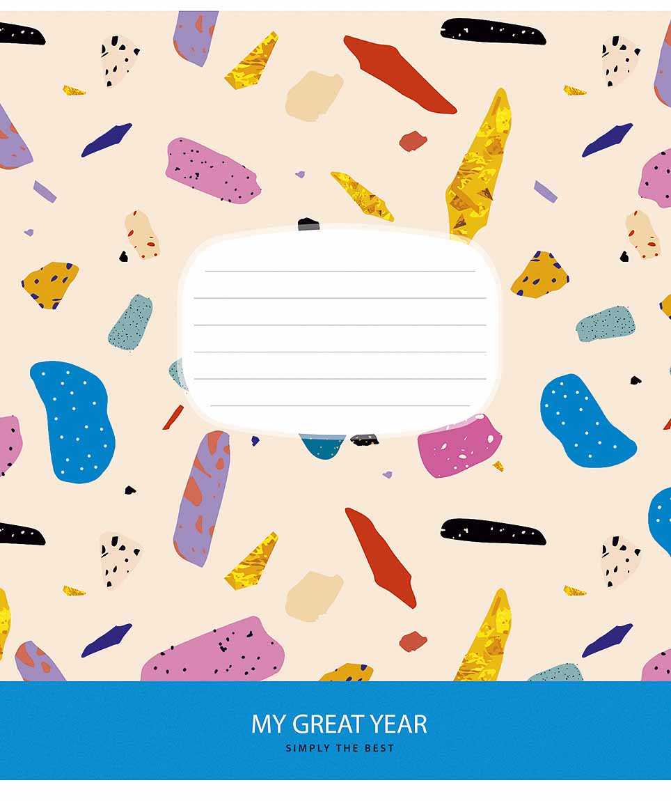 Student's notebook "Genius" 12 sheets # /3184K/ "The style" VD varnish (girl) (30/300)