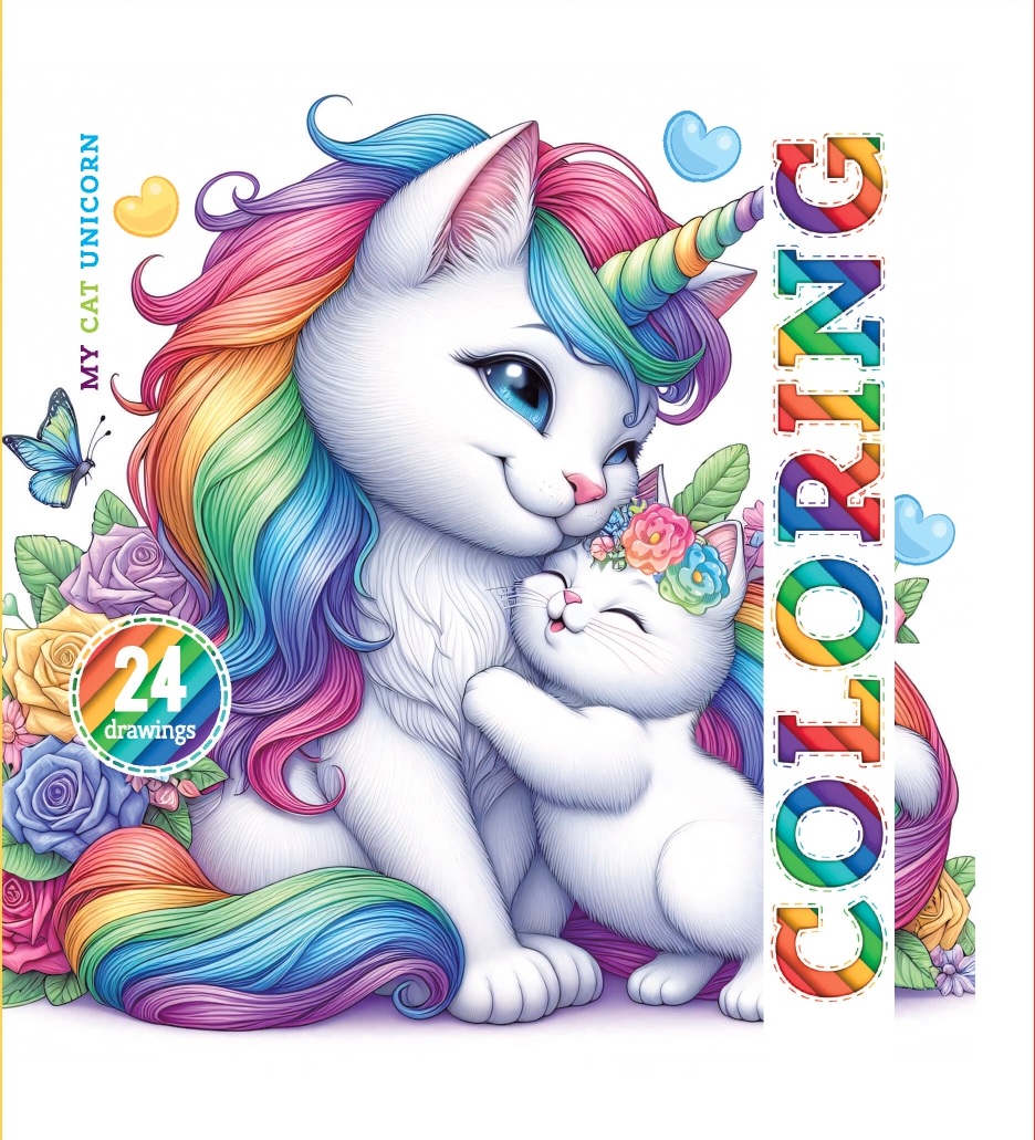 Coloring page 140*140mm/24 sheets. "ASH" integrated cover, mat.lam 150g/m2 dis. 24253 (10)