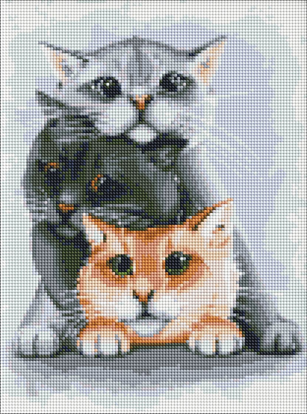 Алмазна мозаїка "Ідейка" /AMO7134/ "Маленькі улюбленці" 30*40см