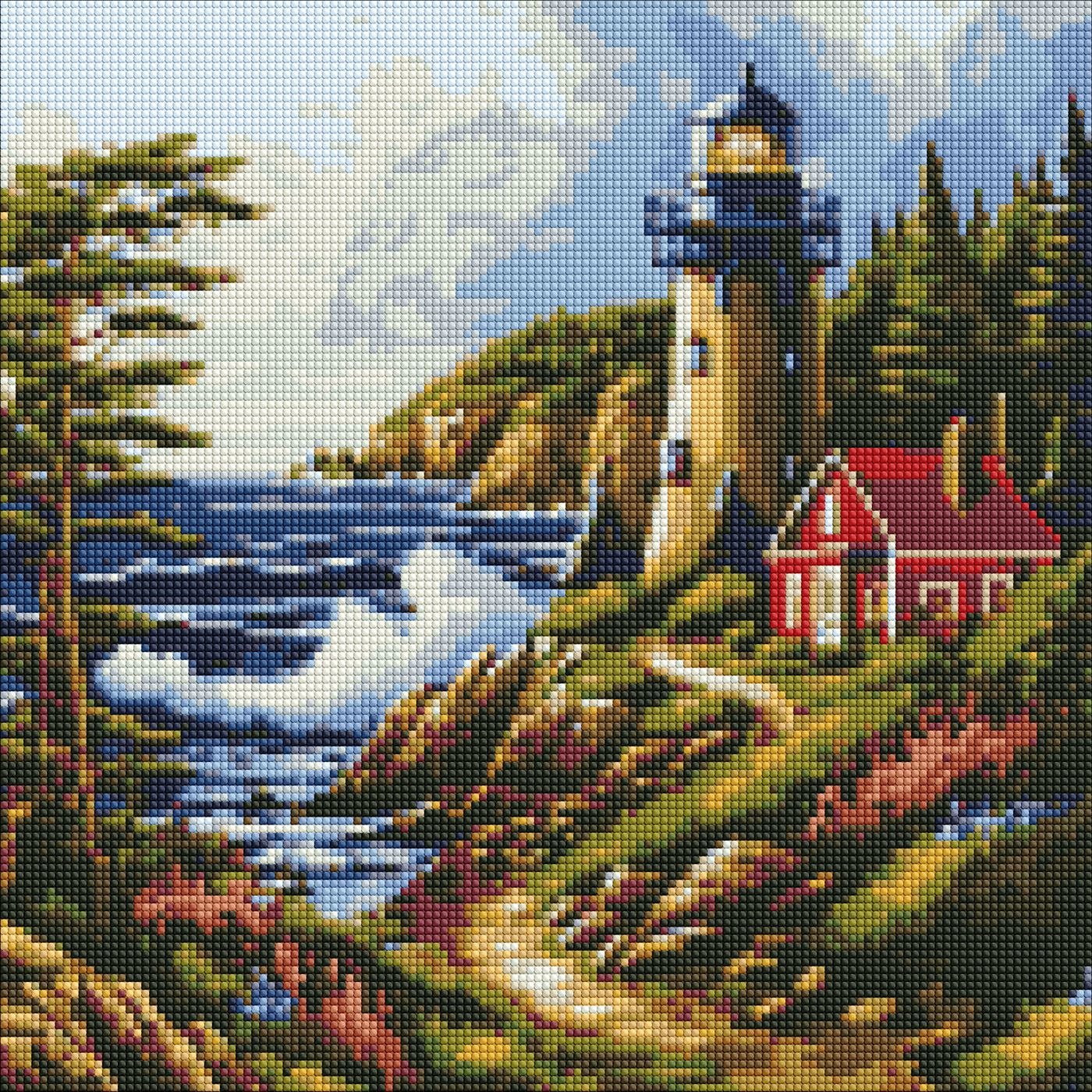 Diamond mosaic "Ideyka" /AMO7817/ "Sea breeze" 40*40cm