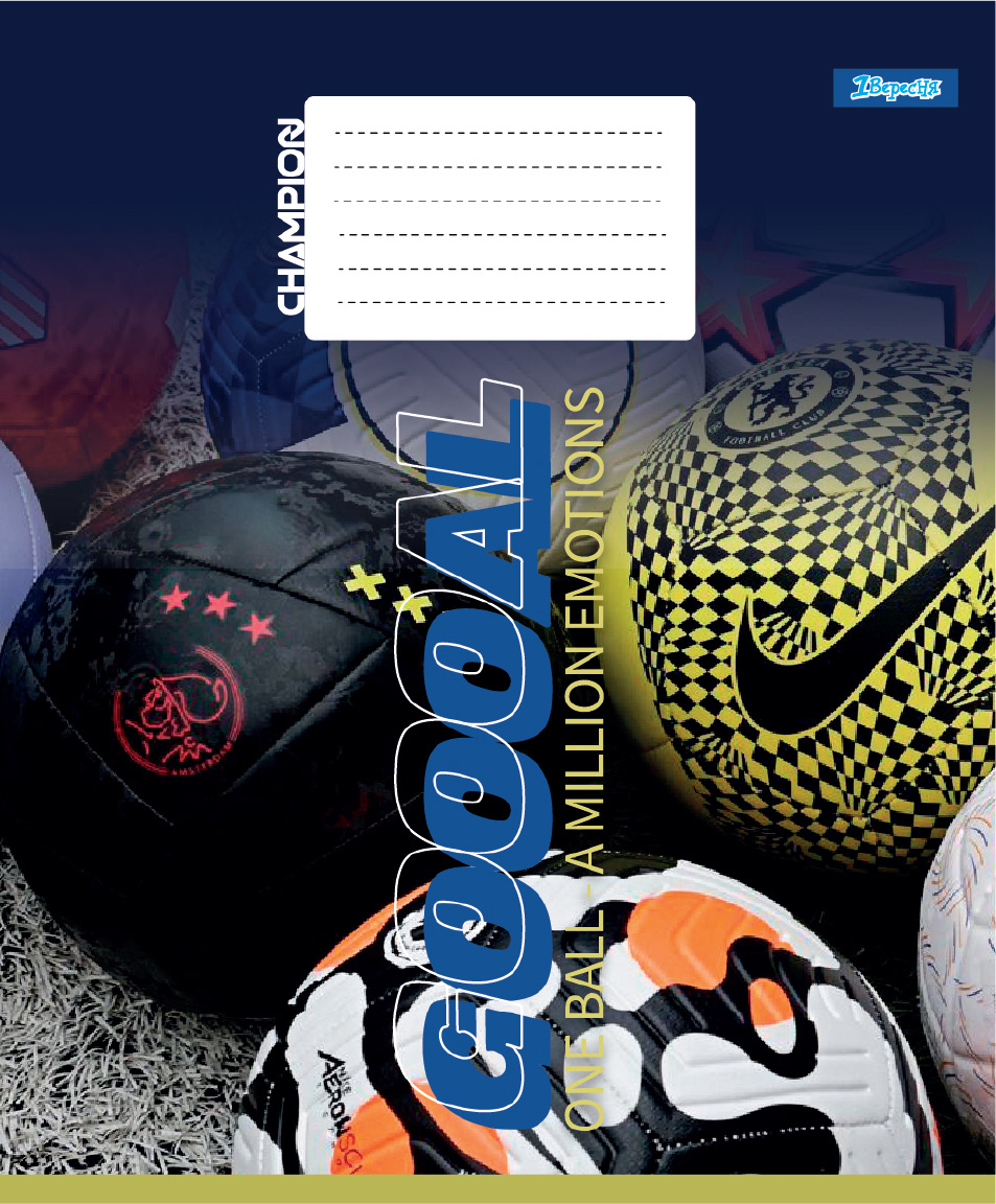 Student's notebook "1B" 18 sheets # /768098/ "A million emotions" (25/400)