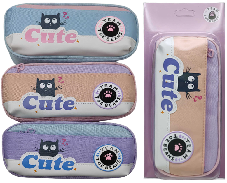 Cosmetic case /6015-K/ 2 snakes "Cat's paw" PVC pack, mix (1/36)