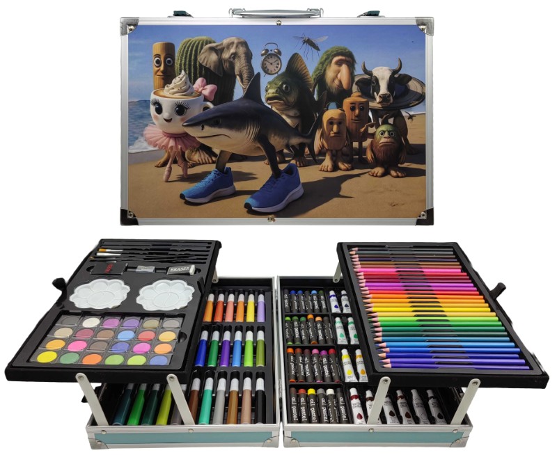 Set for creativity /145-ME-1/ "Memes Italian Brainrot" 145 items, suitcase 34.5*23*8cm (1/6)