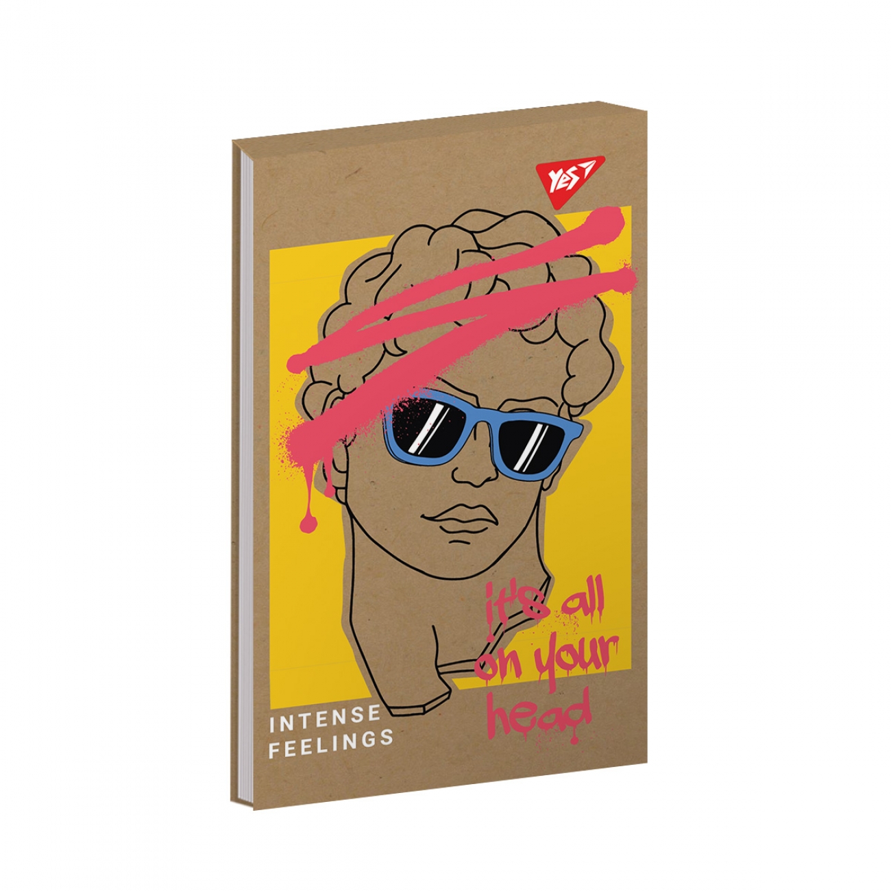 Notepad A7+/80 # glue "YES" /151919/ "Intense feelings" white, kraft (3/252)