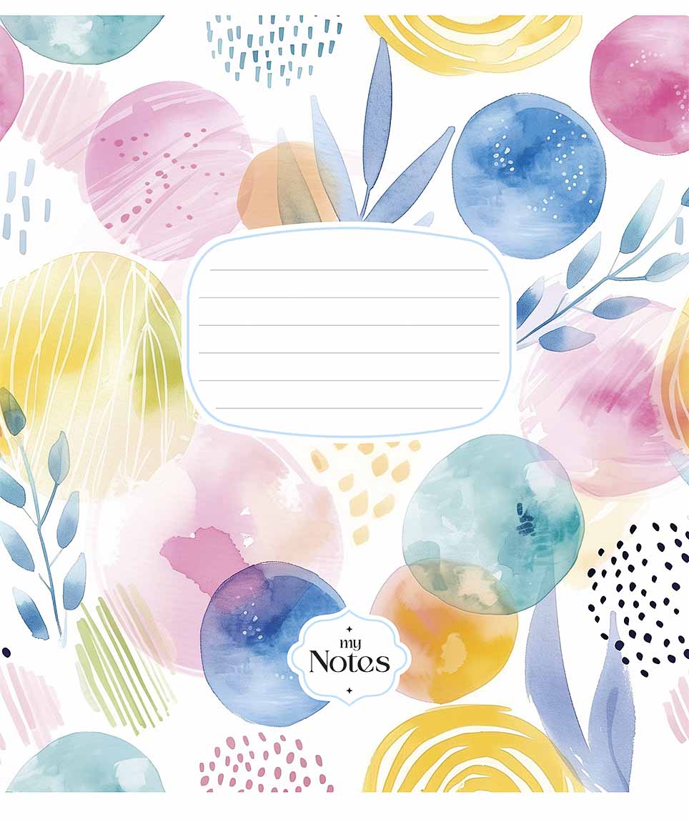 Student's notebook "Genius" 12 sheets. # /3498K/ "My notes" selected UV varnish (girl) (30/300)