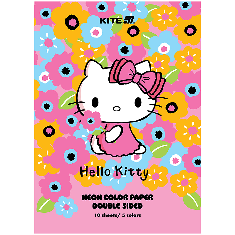 Colored paper "Kite" /HK24-252-1/ neon A4/(10 sheets/5 rolls) Hello Kitty (1/50)