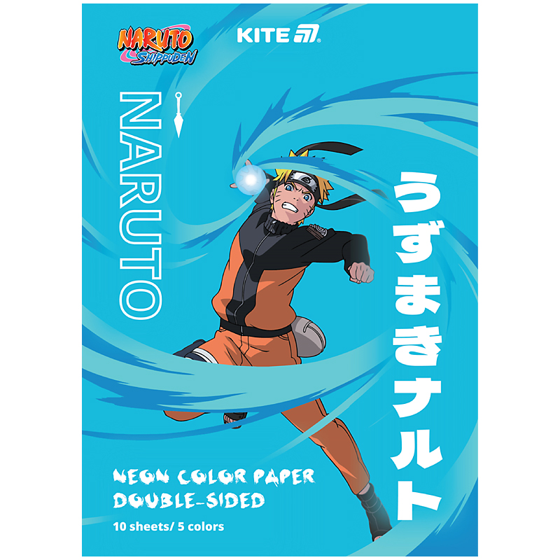 Colored paper "Kite" /NR24-252/ neon A4/(10 sheets/5 rolls) Naruto Shippuden (1/50)