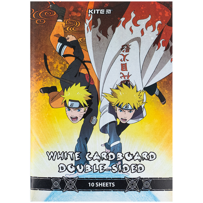 White cardboard A4/10 sheets. "Kite" /NR24-254/ two-sided, Naruto Shippuden (1/50)