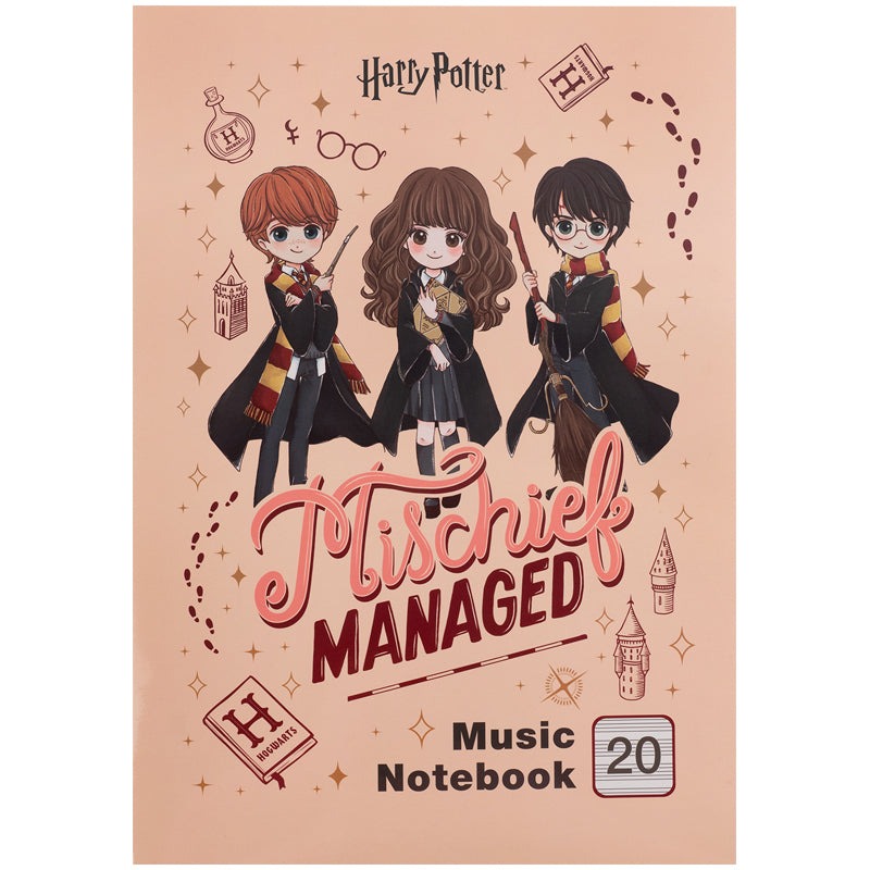 Notebook for music A4/20 sheets "Kite" /HP26-404/ Harry Potter (1/10)