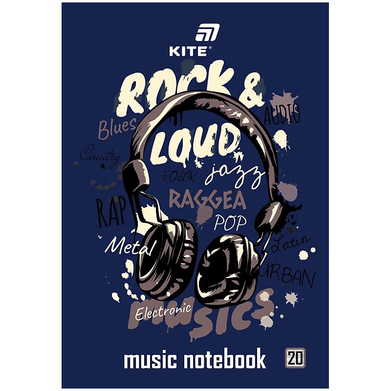 Notebook for sheet music A4/20 sheets "Kite" /K26-404/ (1/10)