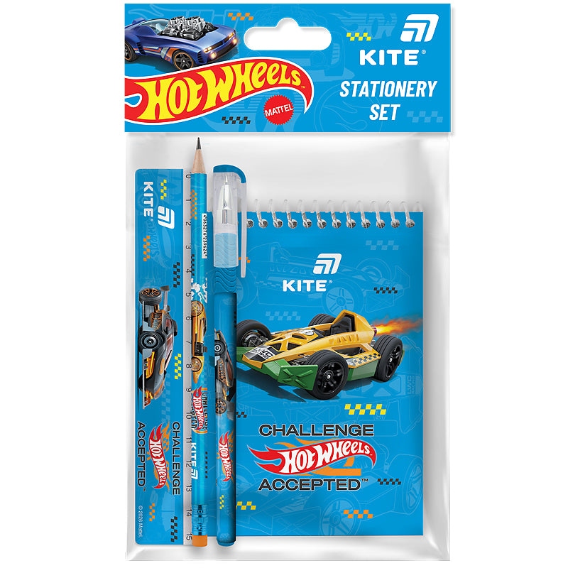 Набір канцтоварів "Kite" /HW26-S03/ 4 предмети Hot Wheels (1/20)
