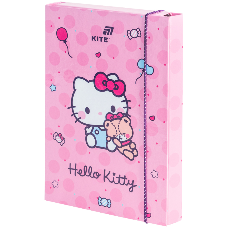 Folder for notebooks "Kite" /HK26-210-1/ B5 on elastic cardboard Hello Kitty (1/10)