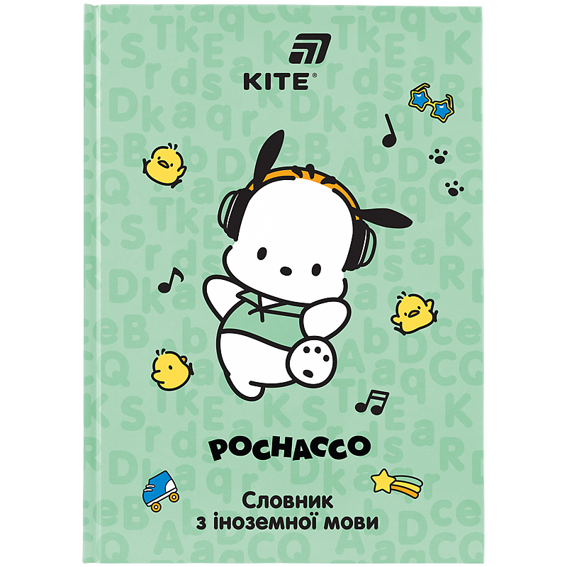 Зошит-словник іноземна мова 145*210мм/60 арк "Kite" /PC26-407/ Pochacco  тверда обкл, виб.УФ лак, 65г/м2 (1/20)