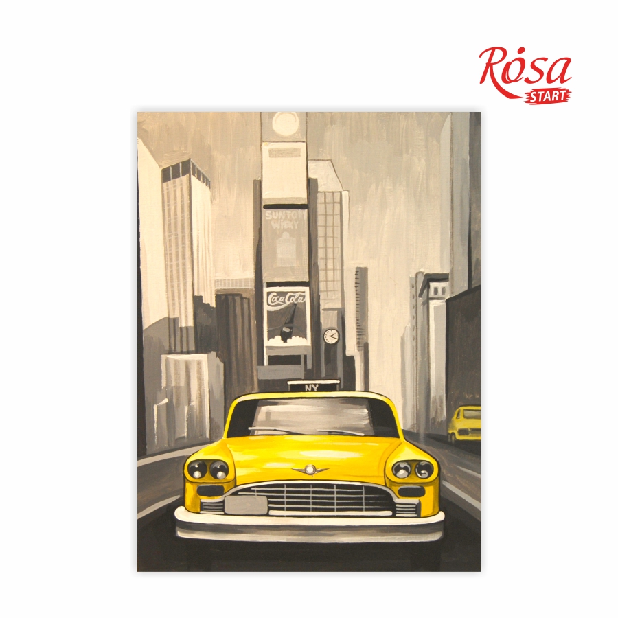 Picture on cardboard with contour "ROSA START" 30*40 Cities "New York" /931/ WITHOUT PAINTS