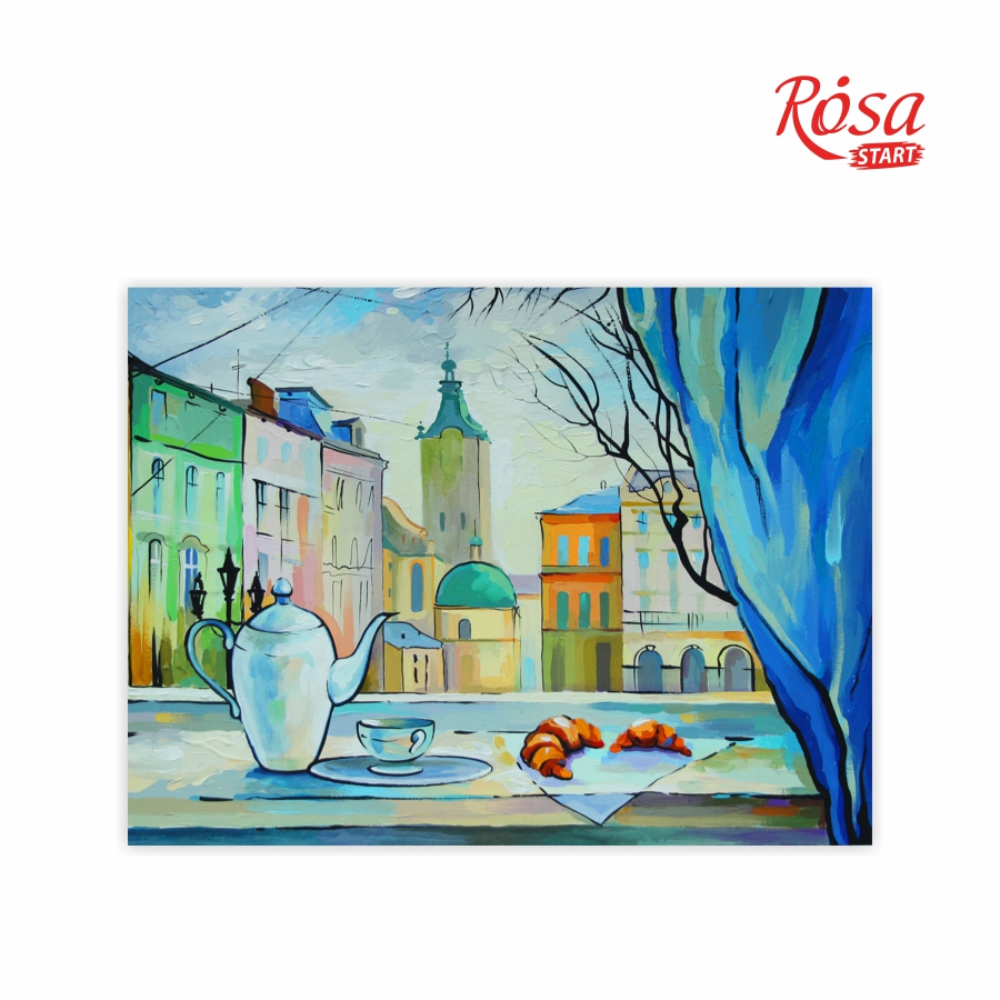 Painting on cardboard with outline "ROSA START" 30*40 Cities "Lviv" /927/ WITHOUT PAINTS