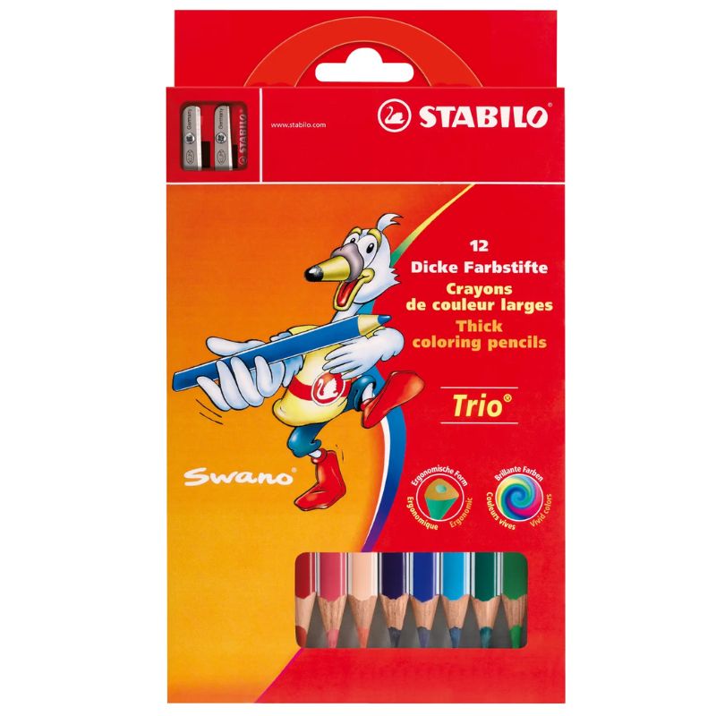 Colored pencils "Stabilo" 12 pcs. /290215/ Trio, with sharpener (1/12/240)