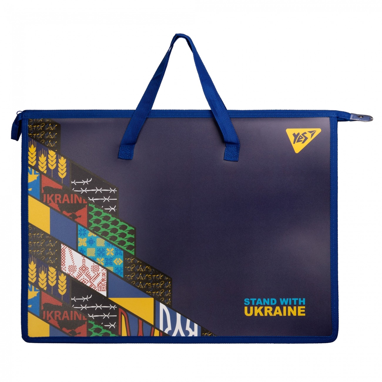 Папка-портфель на блискавці А3 "Yes" /492200/ "Stand with Ukraine" з ткан. ручк. (1/24/48)