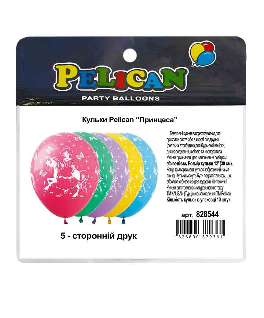 Balloons "Pelican" /828544/ 12"(30cm) "Princess" 5-page 10pcs
