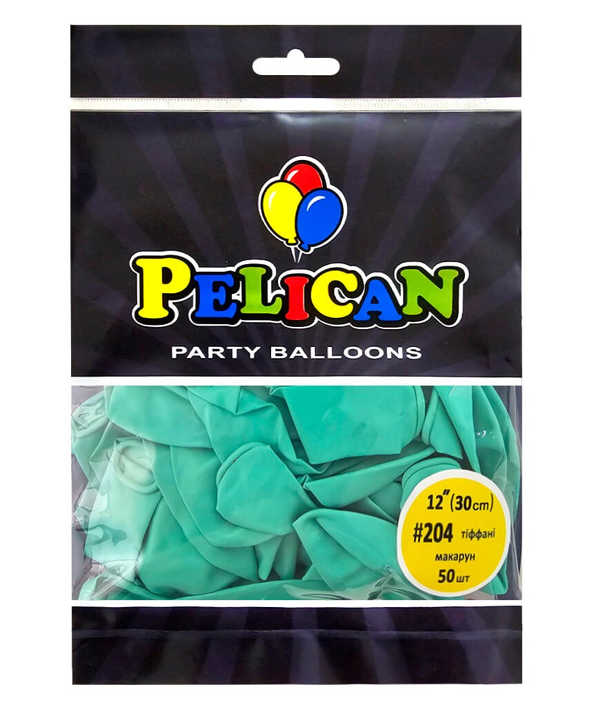 Air balloons "Pelican" /812204/ latex 12"(30cm) macaroon tiffany, 50pcs