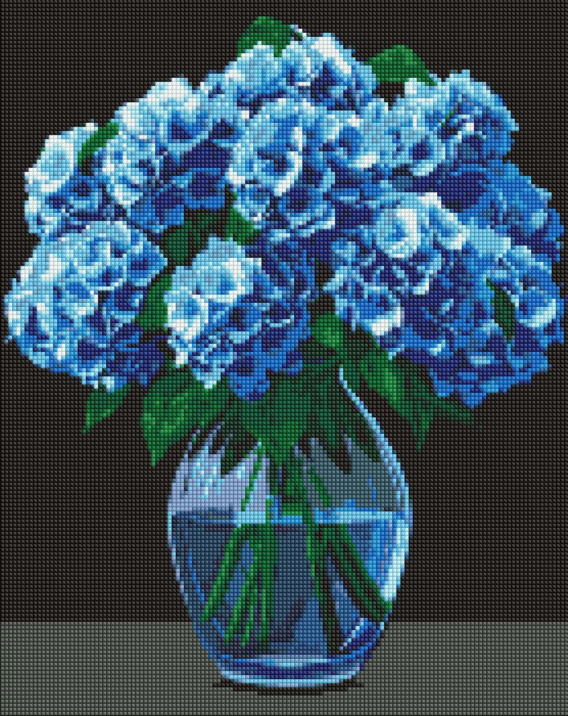 Diamond mosaic "Ideyka" /AMO8001/ "Bouquet of hydrangeas" with AB rhinestones 40*50cm