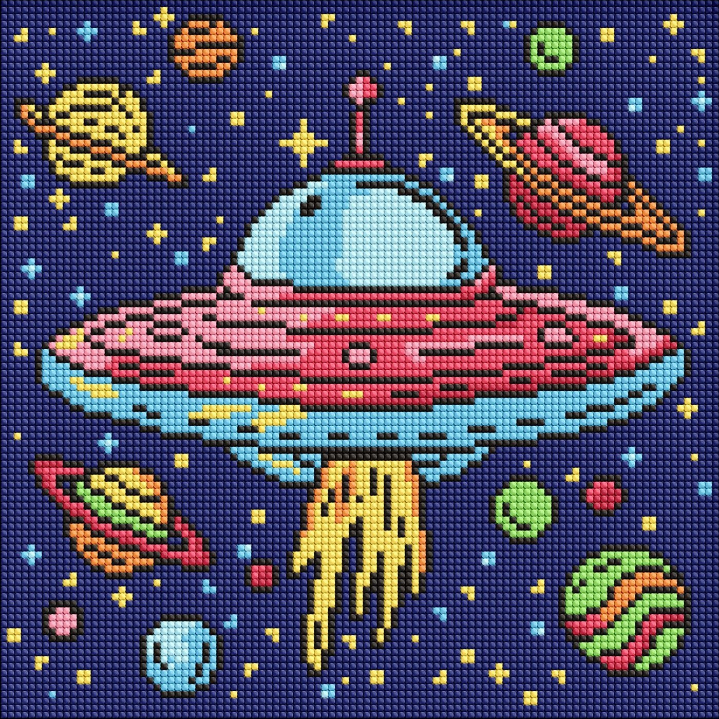 Diamond mosaic "Ideyka" /AMO8107/ "Space travel" 30*30cm