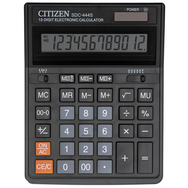 Калькулятор "CITIZEN" /SDC-444S/ настол, 12-разр,150*200мм