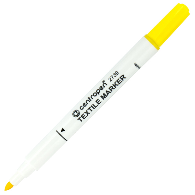 Textile marker "Centropen" /2739/05/ yellow (10)