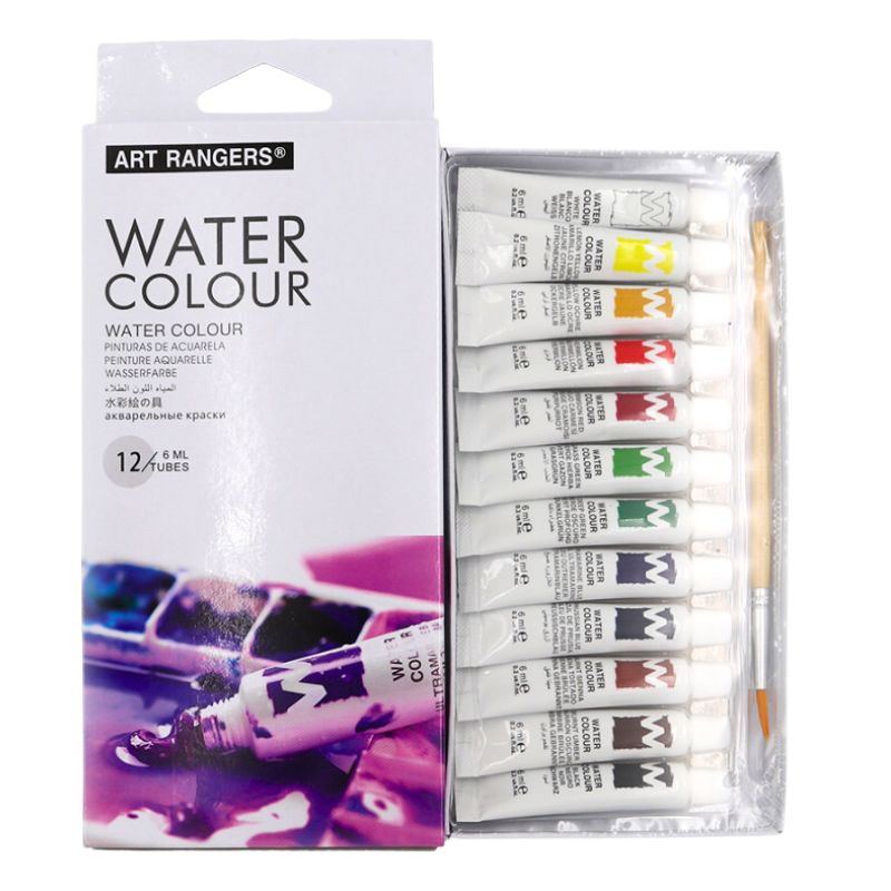 Watercolor "Art rangers" /PW31.12006A/ 12 colors*6ml + Brush, plastic tube (1/12/96)