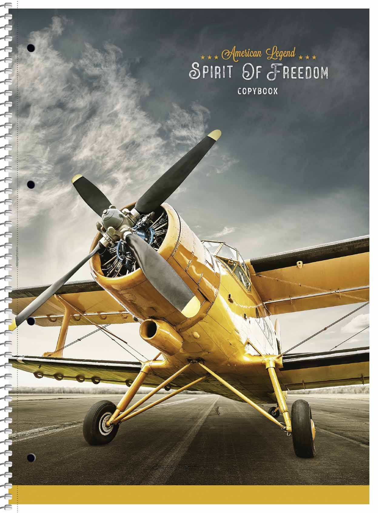 Notebook A4+/80 sheets. "Student" spiral TV/connection /A4-080-6710L/ ==, cream block, matlam, 70g/m2 (4/36)