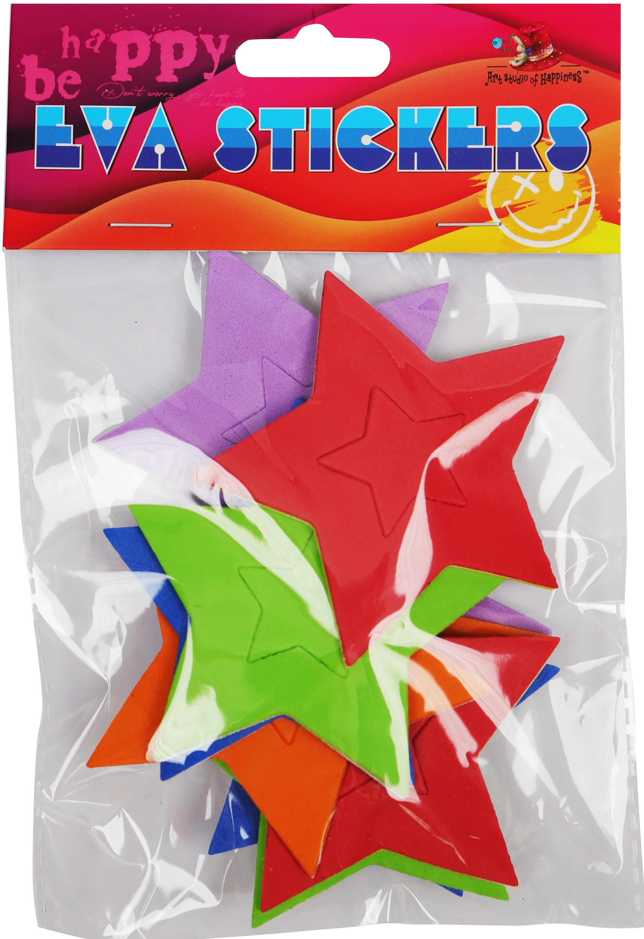 Blank foamiran "ASH" /235013/ adhesive base 12 pcs. Stars (1/300)
