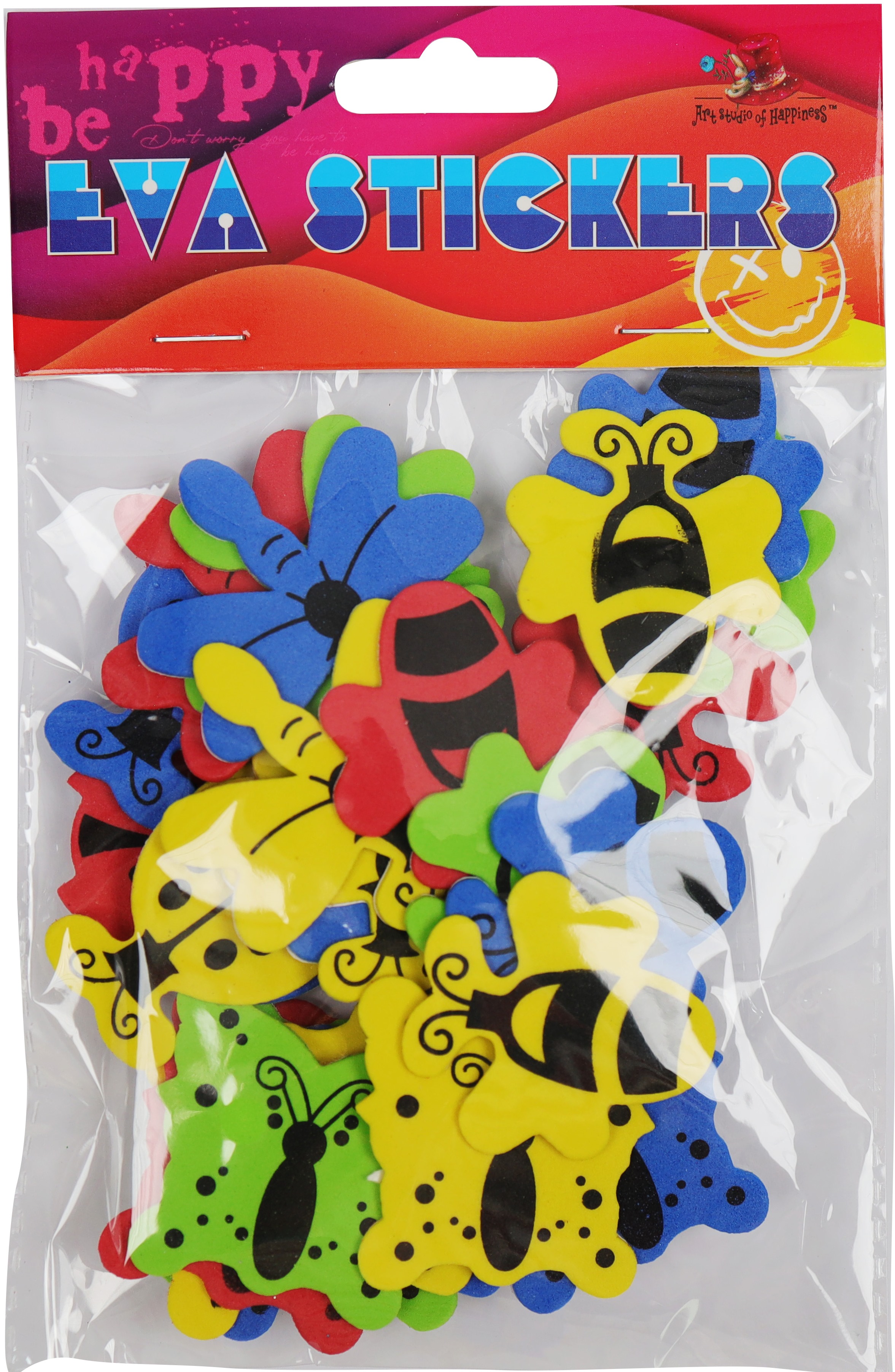 Foamiran blank "ASH" /235043/ adhesive base 32 pcs. Insects (1/300)