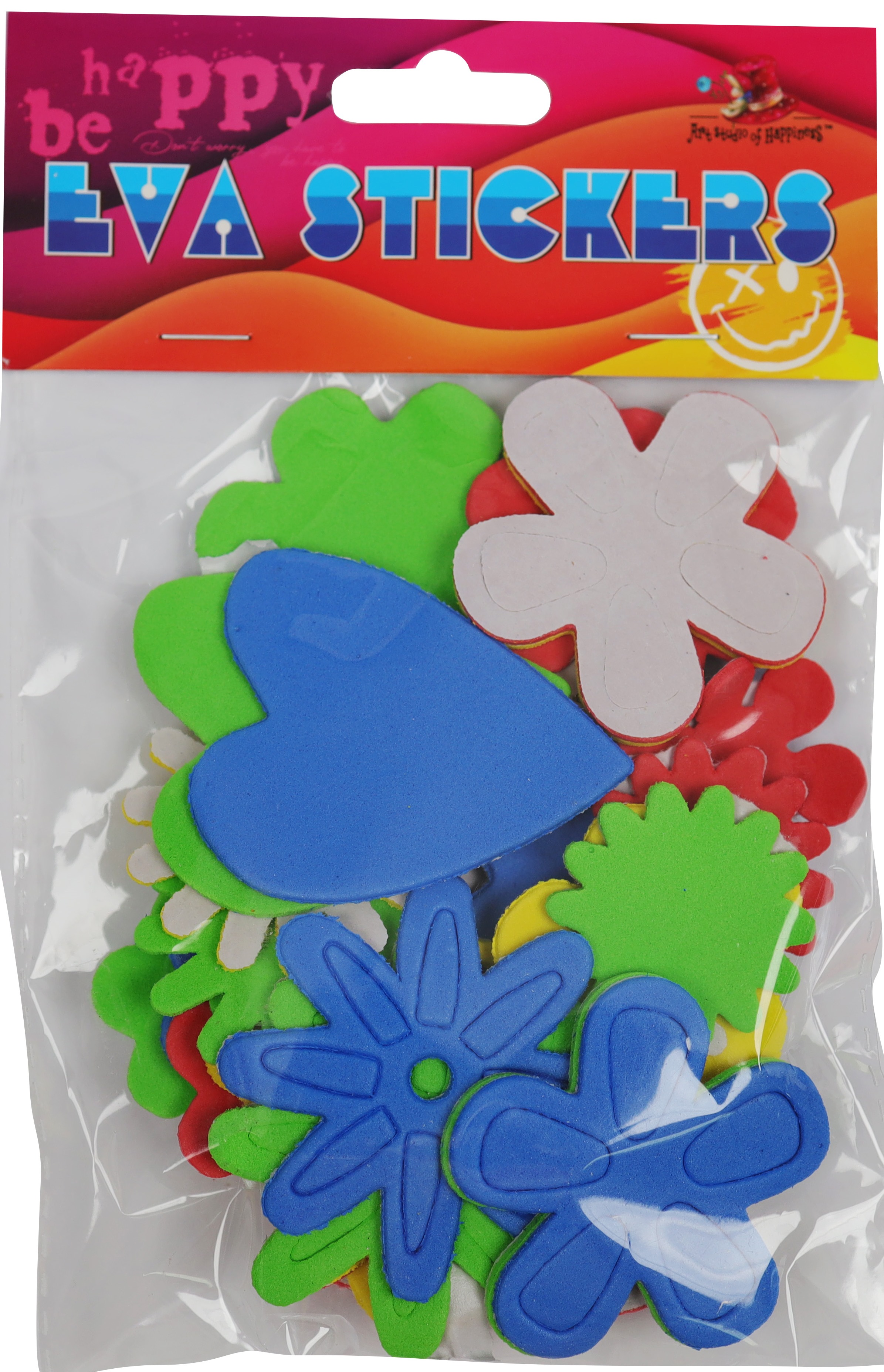 Blank foamiran "ASH" /235015/ adhesive base 36 pcs. Flowers and hearts (1/300)