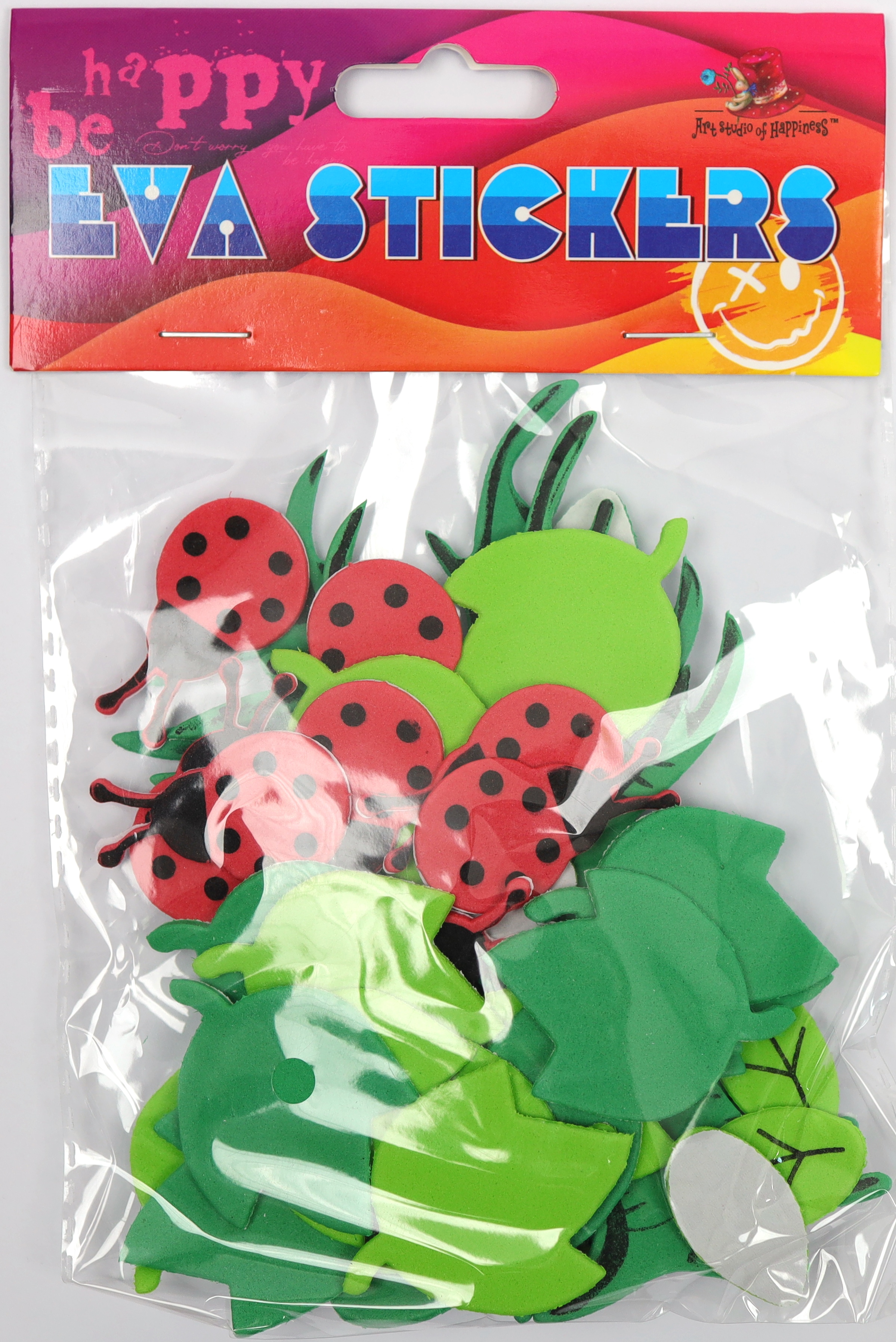 Foamiran blank "ASH" /235036/ adhesive base 42 pcs. Leaves and insects (1/300)