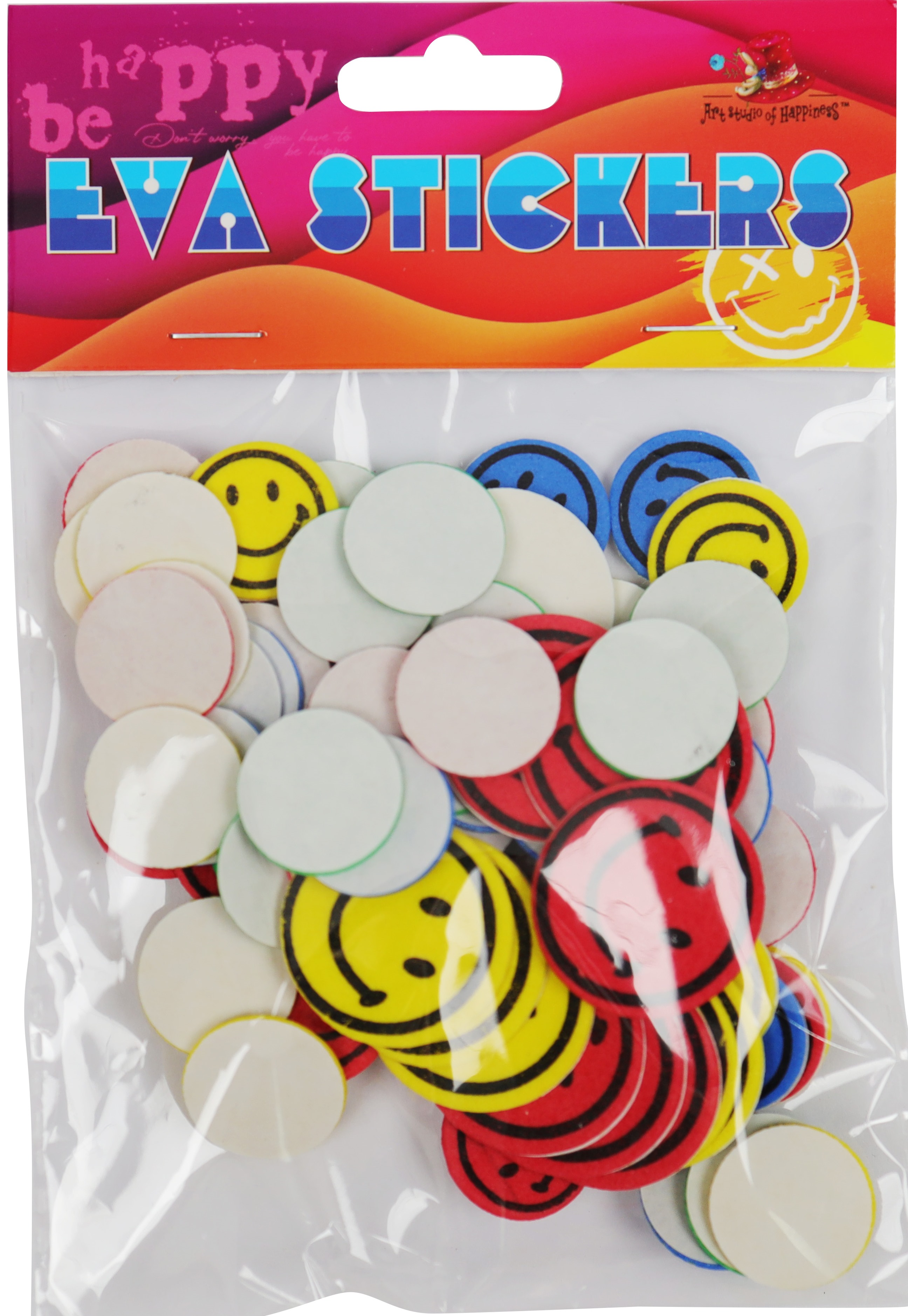 Foamiran blank "ASH" /235024/ adhesive base 68 pcs. Emoticons (1/300)