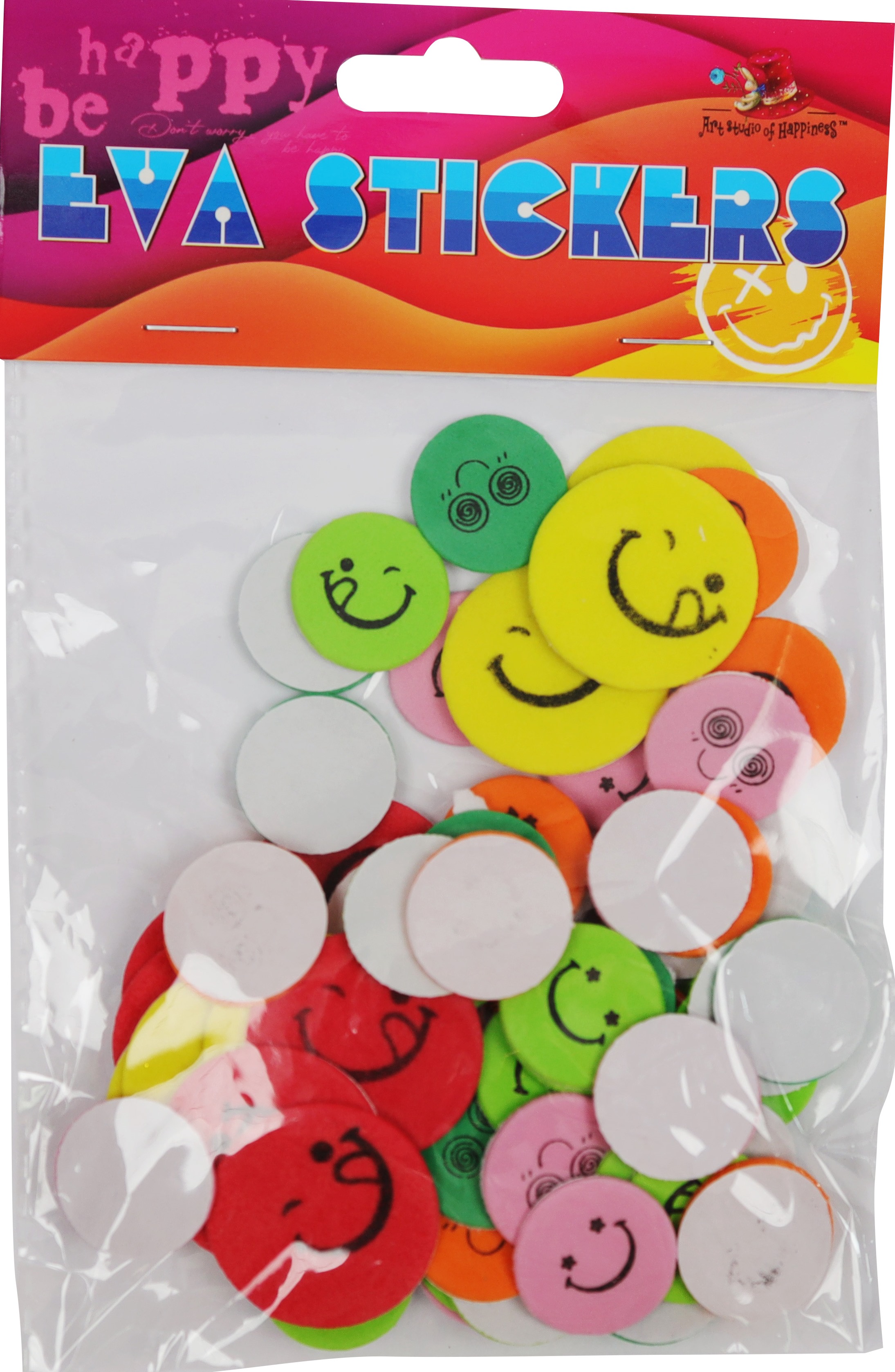 Foamiran blank "ASH" /235025/ adhesive base 68 pcs. Emoticons (1/300)