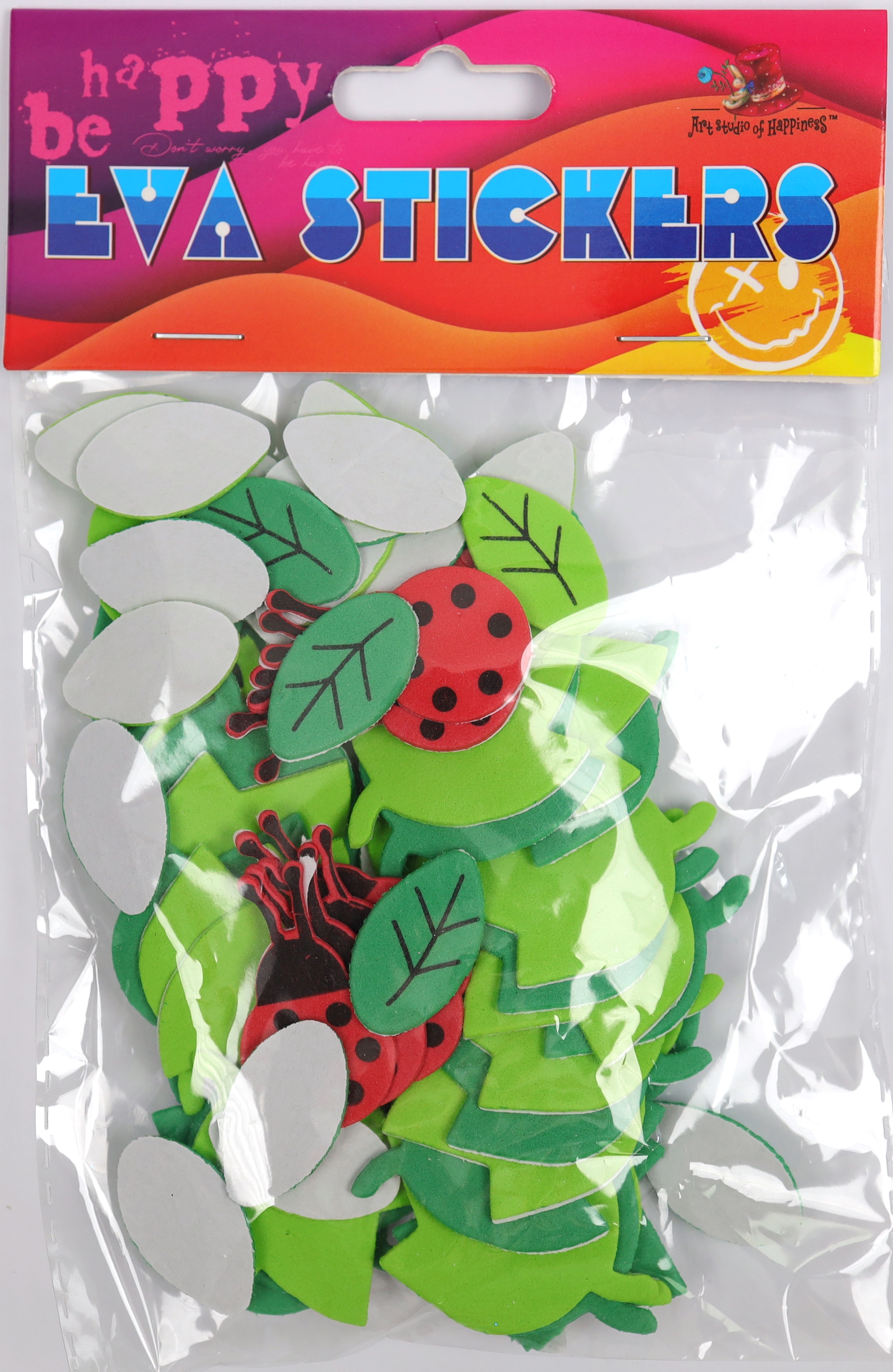 Foamiran blank "ASH" /235037/ adhesive base 72 pcs. Leaves and insects (1/300)