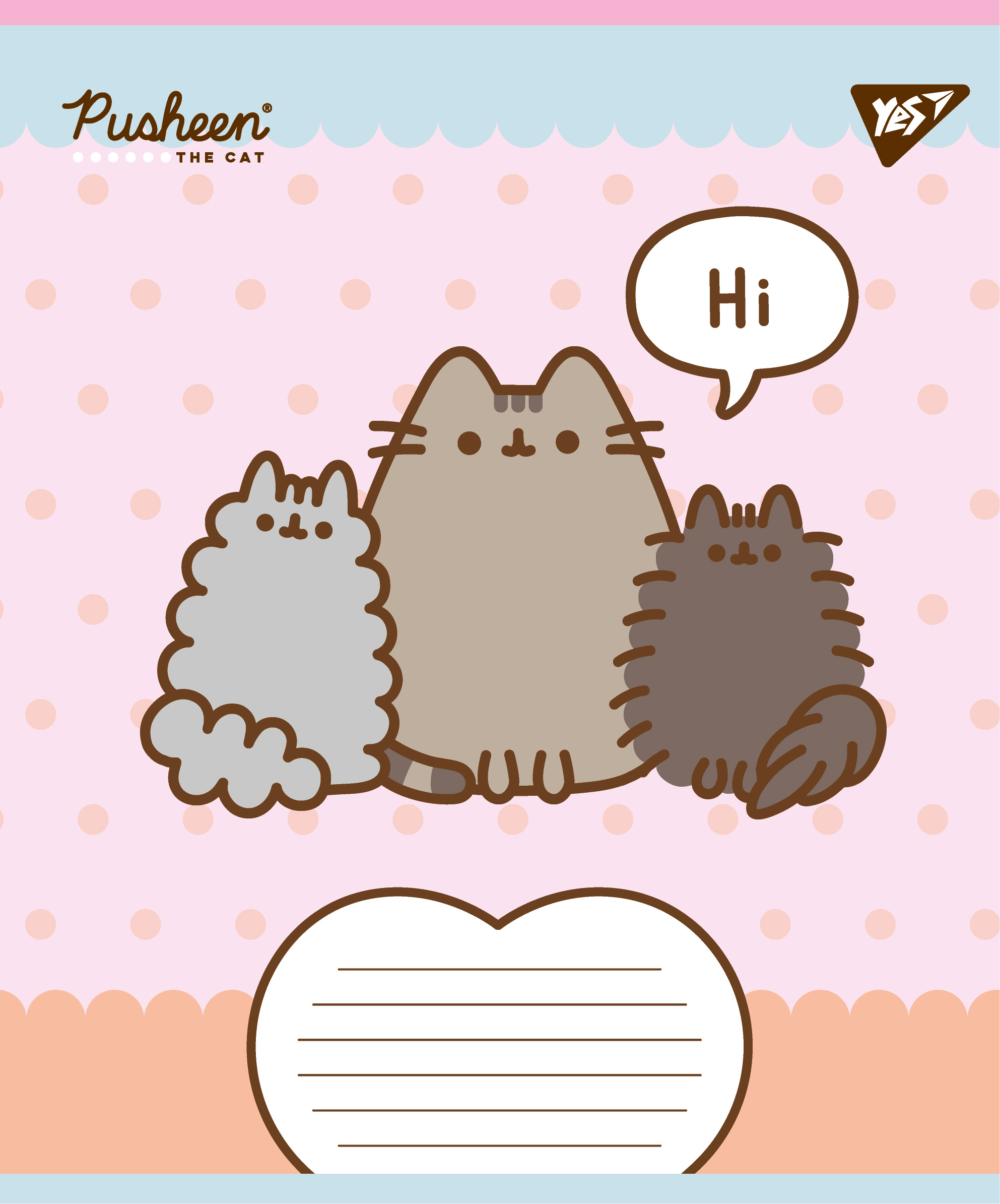 Student's notebook "YES" 12 sheets == /767608/ "Pusheen Weekend" (25/500)
