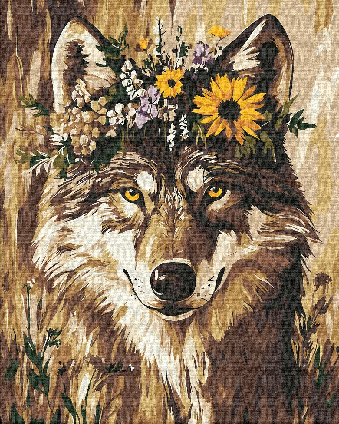 Painting by numbers "Ideyka" /KHO6786/ "Beautiful she-wolf" 40*50 cm