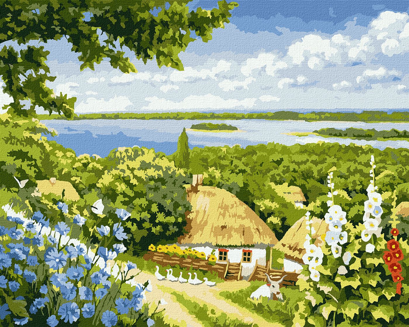 Painting by numbers "Ideyka" /KHO6322/ "Rural corner" 40*50 cm