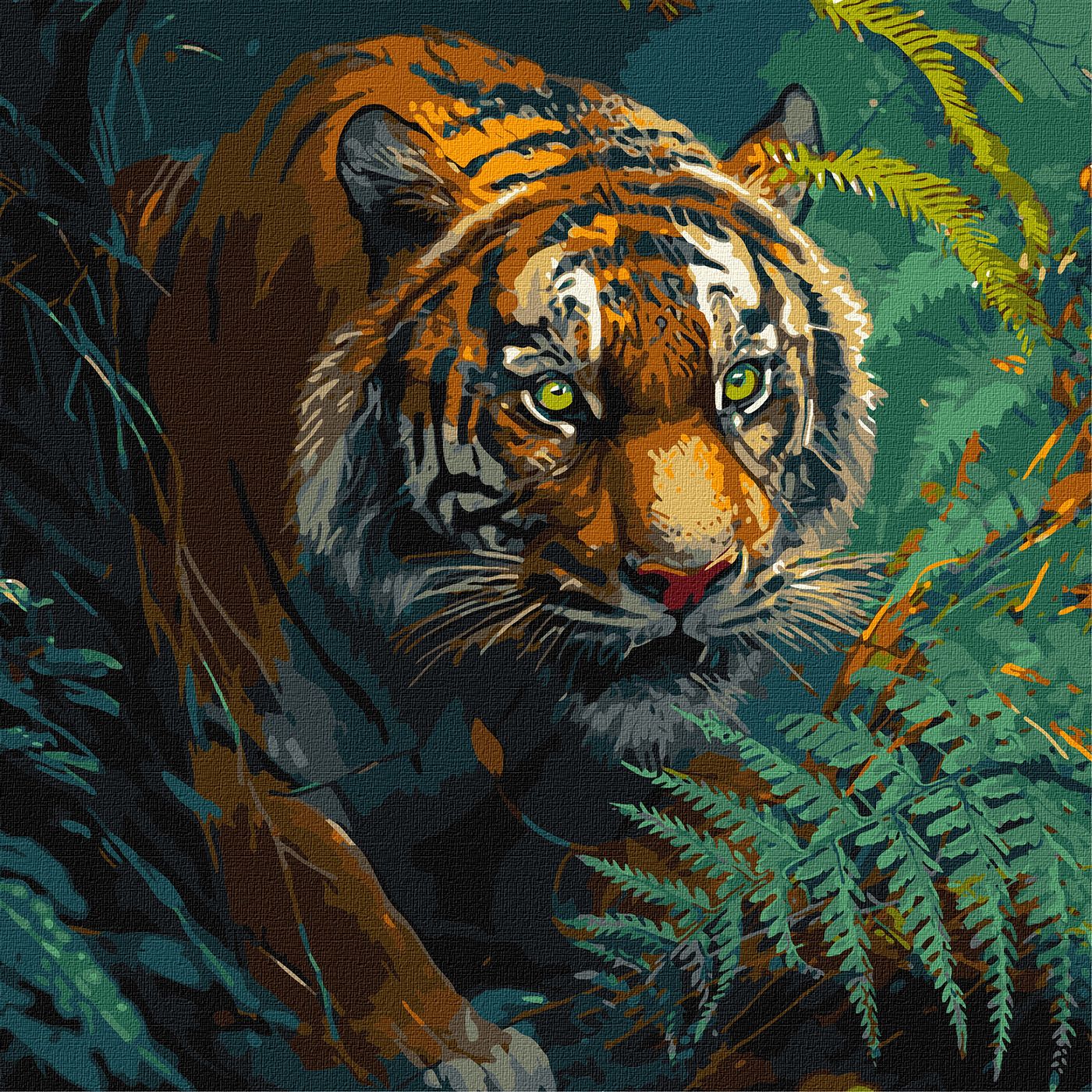 Painting by numbers "Ideyka" /KHO6506/ "Lord of the Jungle" 40*40cm