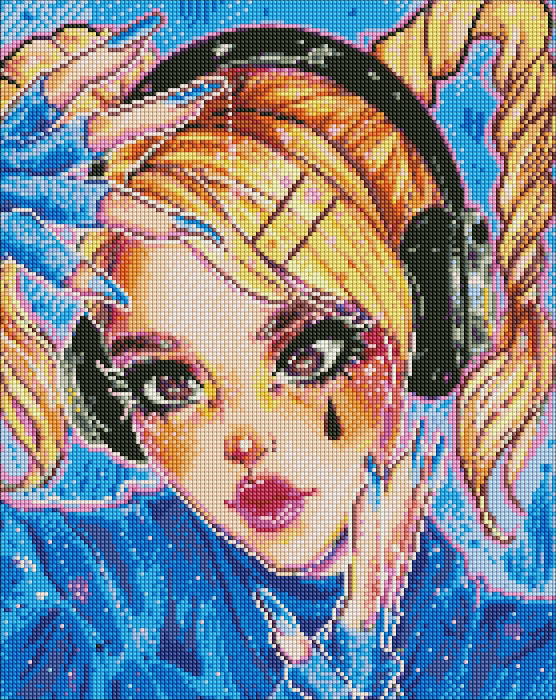 Diamond mosaic "Ideyka" /AMO7598/ "Rhythmic music" 40*50cm