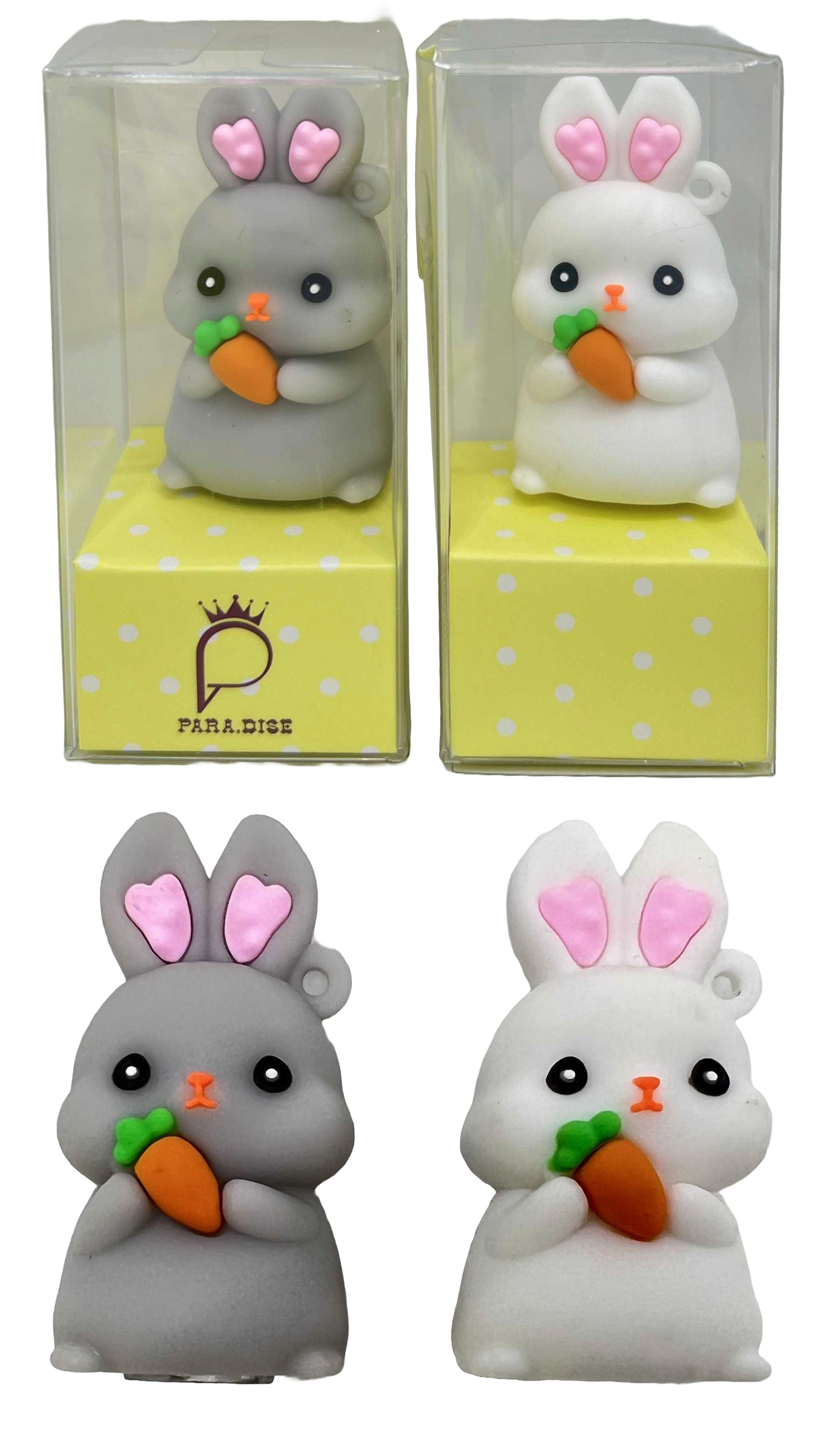 Sharpener /4034-4/ "Bunny with carrots" 4.5 cm in industrial package. (24)